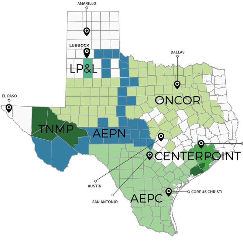 Texas-Electric-Utility-Providers-Map